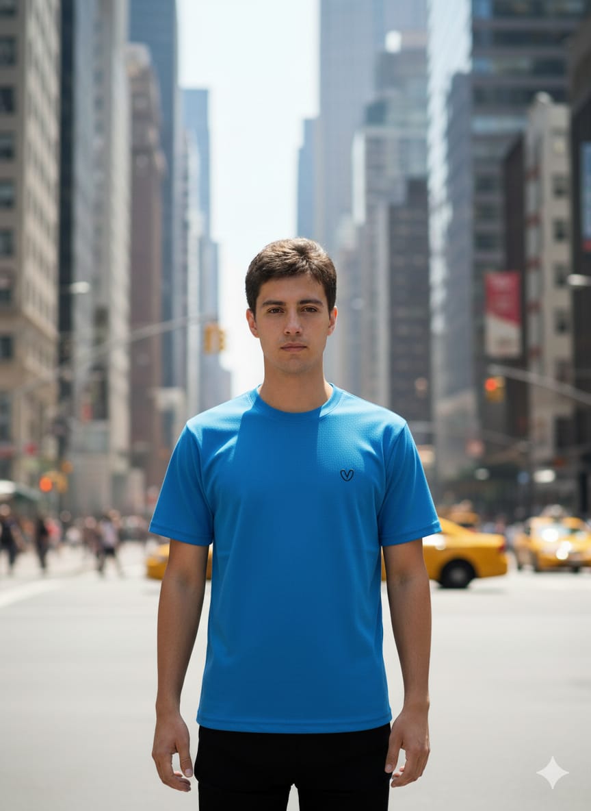 Simple plane blue t-shirt for boys in any occasion